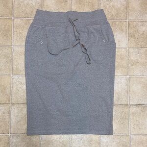 Spiegel Sportive Cotton Knit Stretch Gray Pencil Skirt Size M
